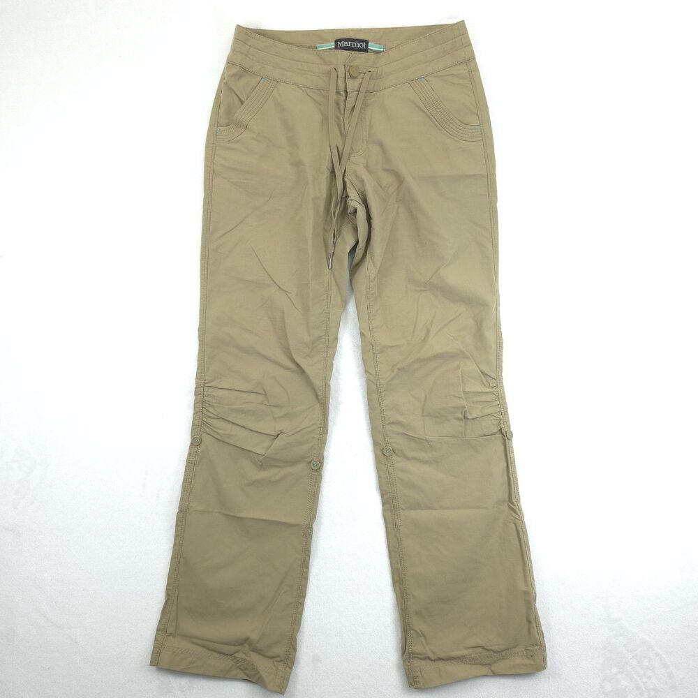 Marmot Pants Womens 8 Beige Convertible Hiking Khakis 31x31